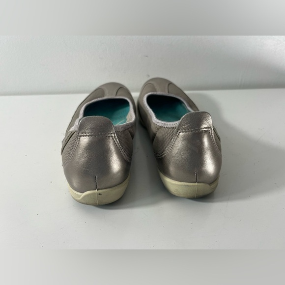 ECCO Bluma Summer Ballerina Slip On Flats Eur 37 Silver/Gray Womens Shoes - Picture 4 of 8